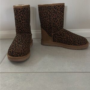 UGG Brown Leopard Print Women's Boots